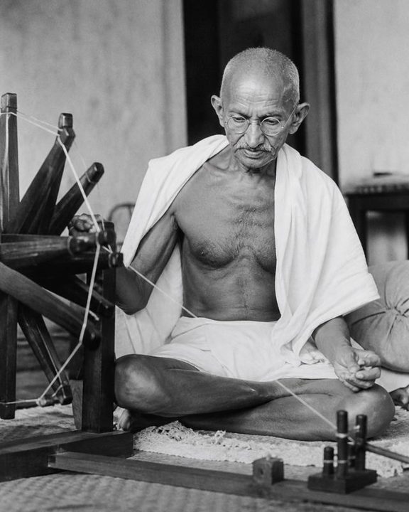 Mahatma Gandhi, 1948 · AI-generated illustration